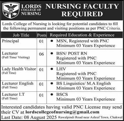 Jobs in Lords College of Nursing